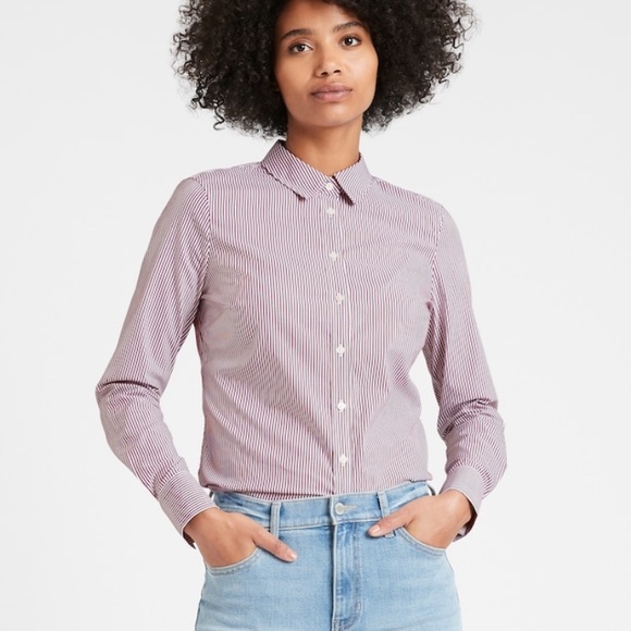 Banana Republic Tops - Banana Republic Non-Iron Dress Striped Shirt